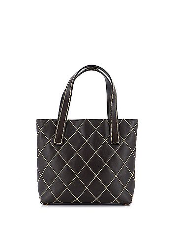Chanel Surpique Tote Quilted Leather Small (view 2)