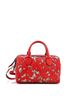 Gucci 100% Leather Red Convertible Boston Bag Arabesque GG Coated Canvas Small One size - photo 1