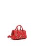 Gucci 100% Leather Red Convertible Boston Bag Arabesque GG Coated Canvas Small One size - photo 3