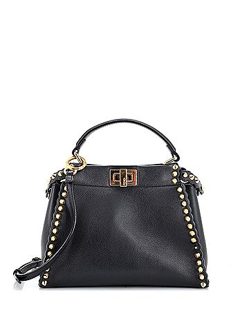 Fendi Peekaboo Iconic Bag Scalloped Studded Calfskin Mini (view 1)