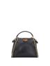 Fendi 100% Leather Black Peekaboo Iconic Bag Scalloped Studded Calfskin Mini One size - photo 4