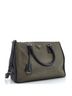 Prada 100% Leather Green Galleria Double Zip Tote Stitched City Calf Medium One size - photo 4