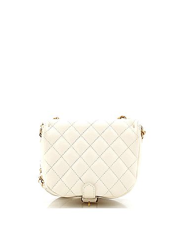 Chanel CC Full Flap Saddle Messenger Quilted Calfskin Mini (view 2)