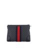 Gucci 100% Coatead Canvas Black Web Zip Flat Messenger GG Coated Canvas Medium One size - photo 4