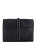 Hermès 100% Leather Black Jige Clutch Evergrain GM One size - photo 1