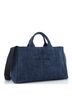Prada 100% Cotton Blue Canapa Convertible Tote Denim Large One size - photo 3