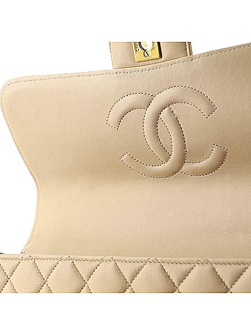 Chanel Vintage Twin Top Handle Flap Bag Quilted Lambskin Medium (view 1)