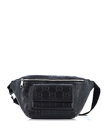 Gucci Front Pocket Belt Bag GG Embossed Perforated Leather (view 1)
