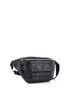 Gucci 100% Leather Black Front Pocket Belt Bag GG Embossed Perforated Leather One size - photo 3