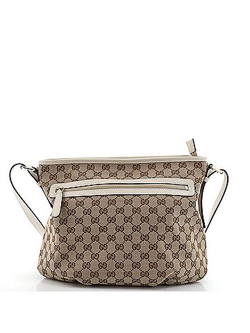 Gucci Front Zip Messenger GG Canvas Medium (view 1)