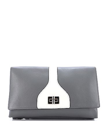 Prada Dual Flap Turnlock Bag Vitello Soft Medium (view 1)