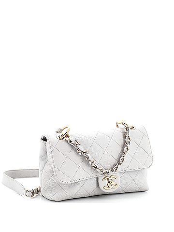 Chanel City Walk Flap Bag Quilted Caviar Medium (view 2)