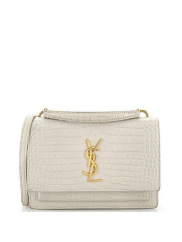 Saint Laurent Sunset Chain Wallet Crocodile Embossed Leather (view 1)