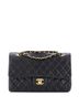 Chanel 100% Leather Black Vintage Classic Double Flap Bag Quilted Lambskin Medium One size - photo 4