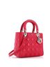 Christian Dior 100% Leather Red Lady Dior Bag Cannage Quilt Lambskin Medium One size - photo 3