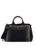 Prada 100% Canvas Black Canapa Convertible Tote Rhinestone Embellished Canvas Medium One size - photo 1