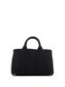 Prada 100% Canvas Black Canapa Convertible Tote Rhinestone Embellished Canvas Medium One size - photo 4