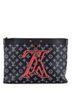 Louis Vuitton 100% Coatead Canvas Blue Pochette Apollo Limited Edition Upside Down Monogram Ink GM One size - photo 1
