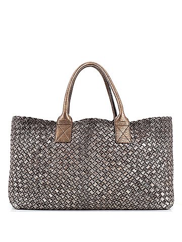 Bottega Veneta Cabat Tote Intrecciato Metallic Nappa Medium (view 1)