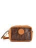 Fendi 100% Coatead Canvas Brown FF Logo Stamp Camera Bag Zucca Coated Canvas Mini One size - photo 4