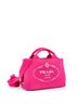 Prada 100% Canvas Pink Canapa Convertible Tote Canvas Mini One size - photo 3