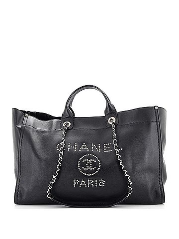 Chanel Deauville Tote Studded Caviar Large (view 1)