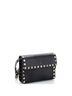 Valentino Garavani 100% Leather Black Rockstud Flap Crossbody Bag Leather Small One size - photo 3