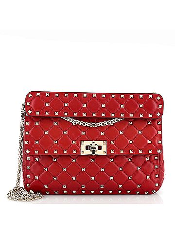 Valentino Garavani Rockstud Spike Flap Bag Quilted Leather Medium (view 1)