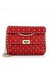 Valentino Garavani 100% Leather Red Rockstud Spike Flap Bag Quilted Leather Medium One size - photo 1
