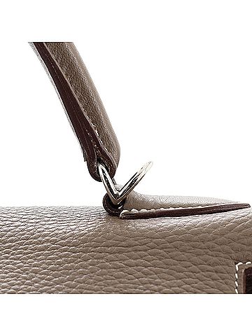 Hermès Kelly Handbag Grey Clemence with Palladium Hardware 32 (view 1)
