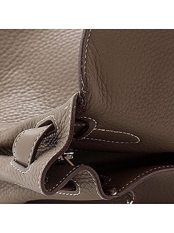 Hermès Kelly Handbag Grey Clemence with Palladium Hardware 32 (view 2)