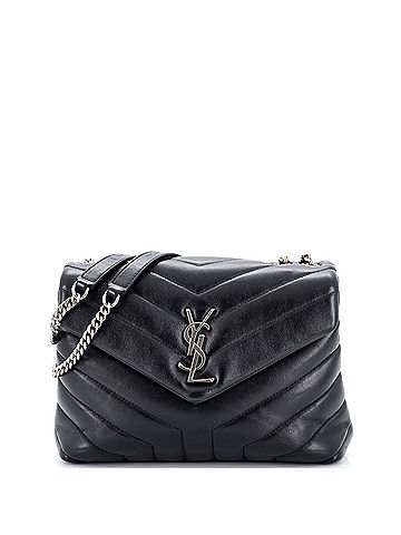 Saint Laurent Loulou Shoulder Bag Matelasse Chevron Leather Small (view 2)