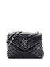 Saint Laurent 100% Leather Black Loulou Shoulder Bag Matelasse Chevron Leather Small One size - photo 2