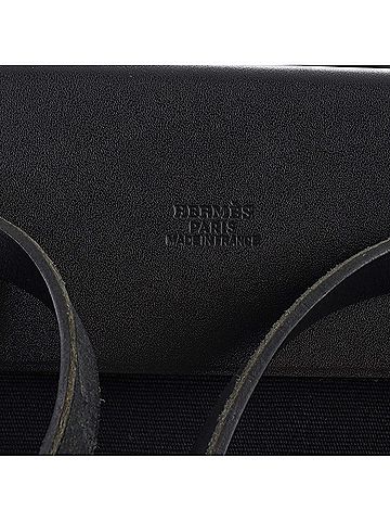 Hermès Herbag Cabas Toile and Leather MM (view 1)