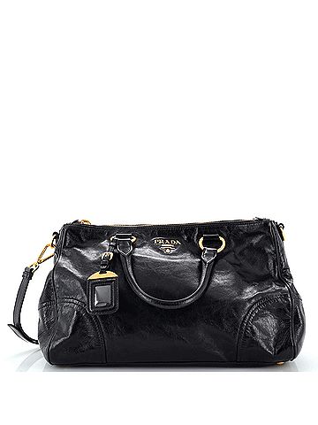 Prada Double Zip Convertible Tote Vitello Shine Medium (view 1)