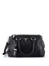 Prada 100% Leather Black Double Zip Convertible Tote Soft Calf Medium One size - photo 1