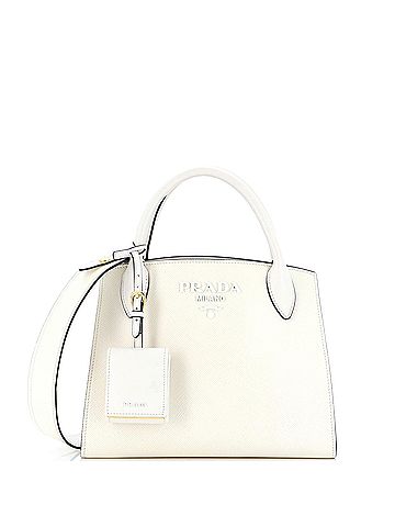 Prada Monochrome Tote Saffiano with City Calf Small (view 1)