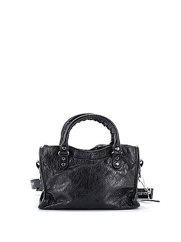 Balenciaga Logo Strap City Classic Studs Bag Leather Mini (view 2)