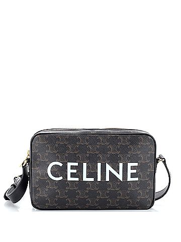 Céline Logo Messenger Bag Triomphe Coated Canvas Medium (view 1)