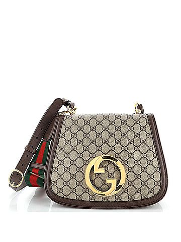 Gucci Blondie NM Flap Bag GG Coated Canvas Medium (view 1)