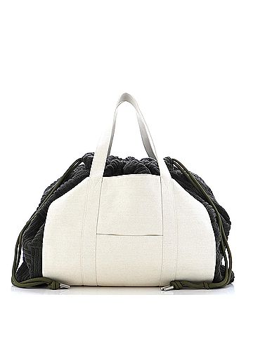 Bottega Veneta Roll Up Carry All Tote Jacquard Terry Cloth and Canvas (view 1)