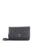 Chanel 100% Leather Black Wallet on Chain Quilted Glittered Calfskin One size - photo 1