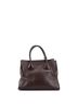 Prada 100% Leather Brown Front Pocket Wing Convertible Tote Soft Calf One size - photo 4
