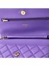 Chanel 100% Leather Purple Wallet on Chain Quilted Caviar One size - photo 3