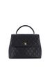 Chanel 100% Leather Black Vintage Classic Top Handle Flap Bag Quilted Caviar Jumbo One size - photo 1