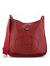 Hermès 100% Leather Red Evelyne Bag Gen III Clemence TGM One size - photo 1
