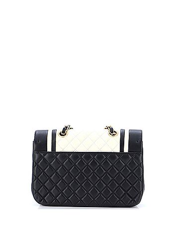 Chanel Paris-Cosmopolite Textured CC Flap Bag Quilted Leather Small (view 2)