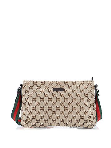 Gucci Web Strap Messenger Bag GG Canvas Small (view 1)