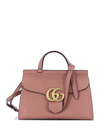 Gucci GG Marmont Top Handle Bag Leather Small (view 1)