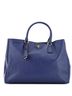 Prada 100% Leather Blue Lux Open Tote Saffiano Leather Large One size - photo 1